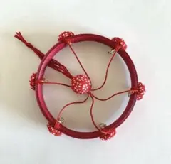 R⑥-10 吊るし飾り輪っか　吊るし飾りパーツ　ちりめん細工　ハンドメイド