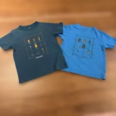 美品☆モンベル　半袖　Tシャツ　昆虫　ダークグリーン　110 おまけつき(水色