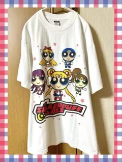 パワーパフガールズ×セーラームーン Tシャツ アニメ 両面プリント ヴィンテージ