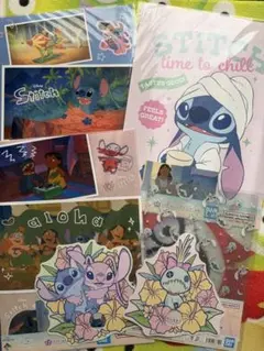 リロ&スティッチ　スティッチ　一番くじ F賞ポスター&ポストカードセット 4点