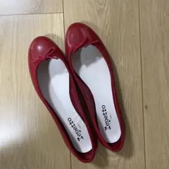 Repetto レペット 赤 ストラップ フラットシューズ 39 - メルカリ