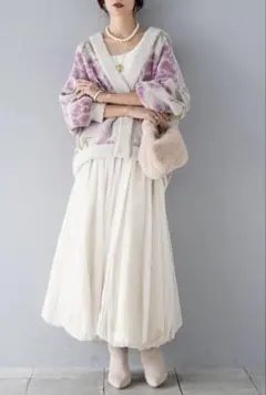 【新品未使用】frene　チュールバルーンスカート　アイボリー　Mサイズ