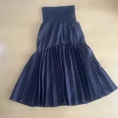 ヨーコモリモト　新品タグ付き　切り替えプリーツロングスカート ハイウエスト