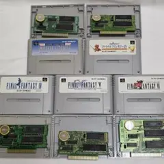 ファイナルファンタジー　５点セット　スーファミソフト　起動確認清掃　新品電池交換
