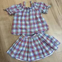 Kate Spade チェック柄 セットアップ ワンピース 90 カラフルのサムネイル
