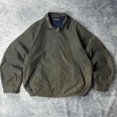 nautica 襟レザージャケット フリース 短丈 リバーシブル グリーン 