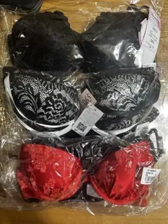 レースデザイン ブラジャーセット 3点