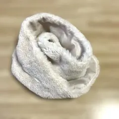 フリース ネックウォーマー クリーム色