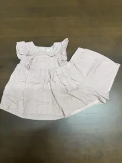 petit main ピンク トップスとショートパンツのセット
