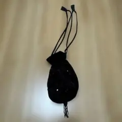 巾着バッグ　ミニ　黒　ブラック