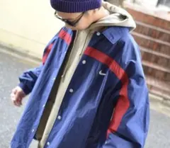 90s NIKE ナイキ　ナイロンジャケット コーチジャケット　トリコロール