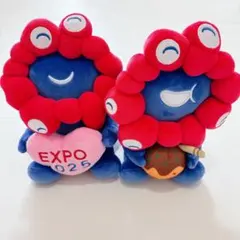 EXPO 2025 ミャクミャク ぬいぐるみ 2体セット ハート たこ焼き