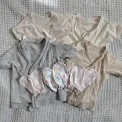ユニクロ　肌着4枚　ミトン3組　セット 50-60cm 出産準備　新生児