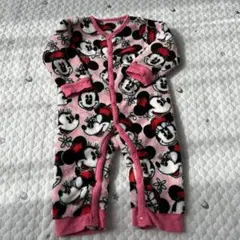 ミニーマウス フリースロンパース 80cm