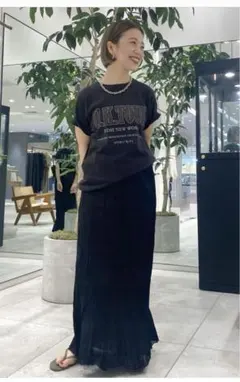 plageメドモアゼルスカート黒のサムネイル
