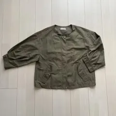 a.v.v standard ノーカラージャケット オリーブ　L