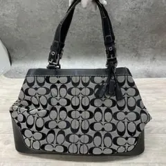 ★COACH★ コーチ ハンドバッグ シグネチャー ブラック 7052