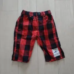 BRANSHES 半ズボン 120 レッド・ブラックチェック