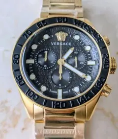 VERSACE 腕時計 クロノグラフ ゴールド VEZ900421 グレカロゴ - メルカリ