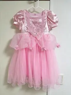 キッズ　コスプレ　オーロラ姫　ピンク　ドレス　コスチューム　仮装　100