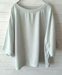 ★【値下げ】アーシー earthy ライトグリーン 五分袖トップス F