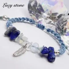 天然石 パワーストーン ブレスレット アンクレット マクラメ さざれ