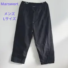 保温⭐️防寒 ワイドパンツ メンズ Lサイズ ブラック フリース Marswort