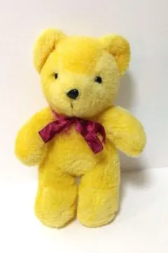 くま　ぬいぐるみ　レトロ　クマ　テディベア　黄色　アニマル　イエロー　動物