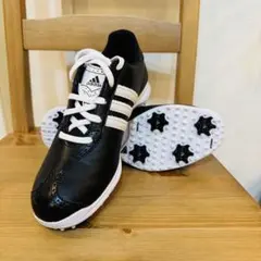adidas アディダス レディース　ゴルフシューズ　黒　23.5cm