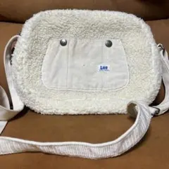 Lee ボアショルダーバッグ ホワイト