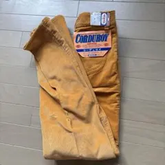 オレンジ コーデュロイ ワークパンツ
