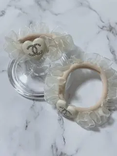 CHANEL ハートロゴ ヘアゴム 2個セット