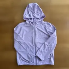 【UNIQLO】 ユニクロ エアリズム UVカットメッシュパーカー 薄紫　120