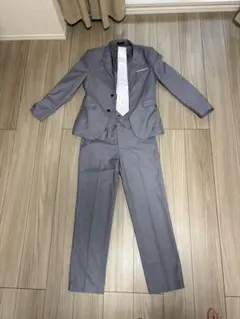 【美品】新郎/メンズ/結婚式/ウェディング/タキシード/スーツ/グレー/