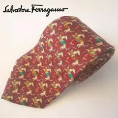Salvatore Ferragamo  フェラガモ  高級シルク 動物柄