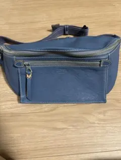 PORTER ボディバッグ 青 レザー