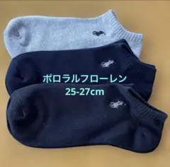新品POLO RALPH LAURENスニーカーソックス3足セット25-27のサムネイル
