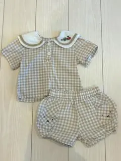 ミッフィ チェック 襟付き セットアップ