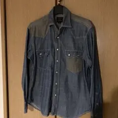 68&Brothers デニム風　長袖シャツ S