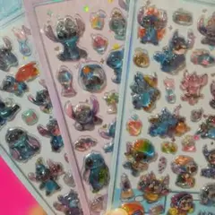 硬いクリスタルシール③点set☆（スティッチ）