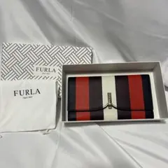 FURLA レザー　長財布 フルラリボン　箱付き　袋あり
