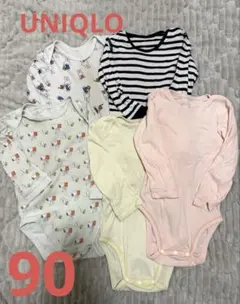☆UNIQLO ボディスーツ☆長袖　５枚　90サイズ☆