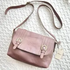 ダコタ　Dakota　ベージュ系　レザー　斜め掛け　ショルダーバッグ　レディース