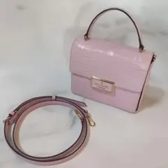 .*☆hana☆*.様専用【kate spade】 ピンク 型押し ハンドバッグ