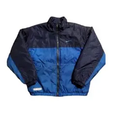 90s NIKE ナイキ リバーシブル 中綿ナイロンジャケット ブルー L