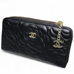 u*8様 CHANEL　長財布　ラウンドジップ　花柄　ノベルティ