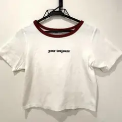 ロゴ入り クロップドTシャツ