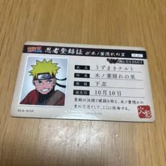 うずまきナルト 忍者登録証 NARUTO バラエティカード パロディカード