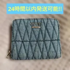 GUESS 2つ折り財布 ネイビー ゴールドのサムネイル