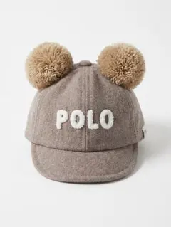 POLO baby ポロベビー 帽子 ベビーキャップ ポンポン付き 43cm